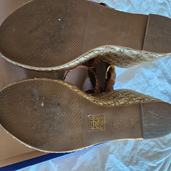 Stuart Weitzman Elsie Espadrille Wedge Sandal Size  7 M US - Picture 6 of 8